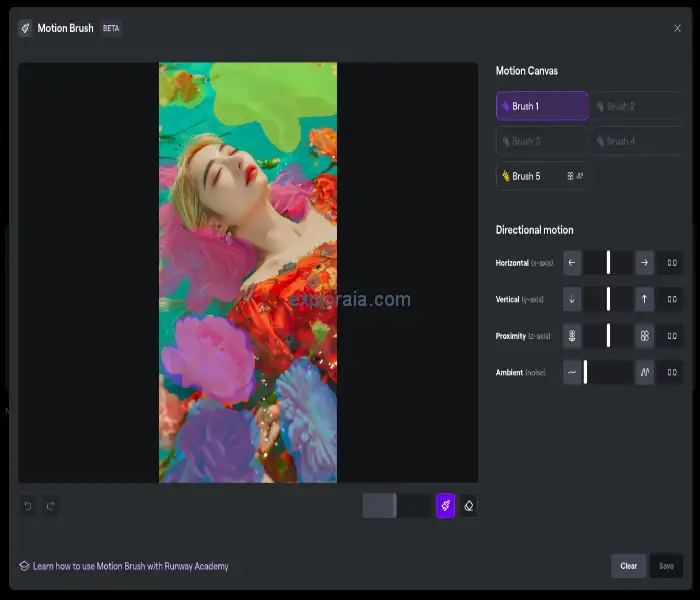 Runway Multi Motion Brush inteligencia artificial